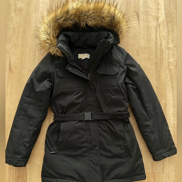 Michael Kors Jackets & Blazers - Michael Kors Black Ski Jacket with Faux Fur Hood